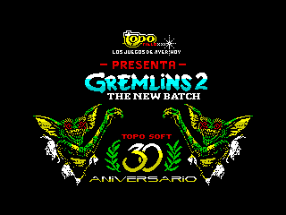 Gremlins 2: The New Batch title screen for ZX Spectrum